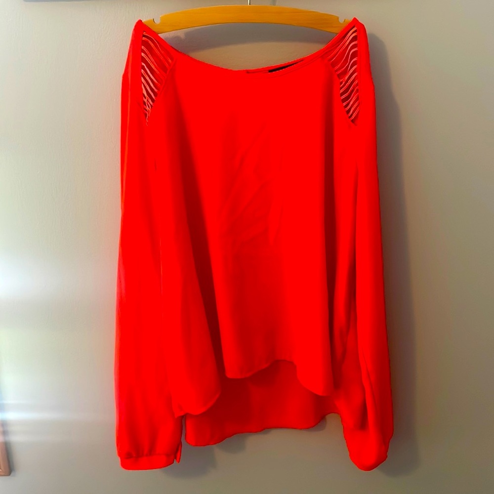 Burnt orange/ red long sleeve blouse from Nordstrom